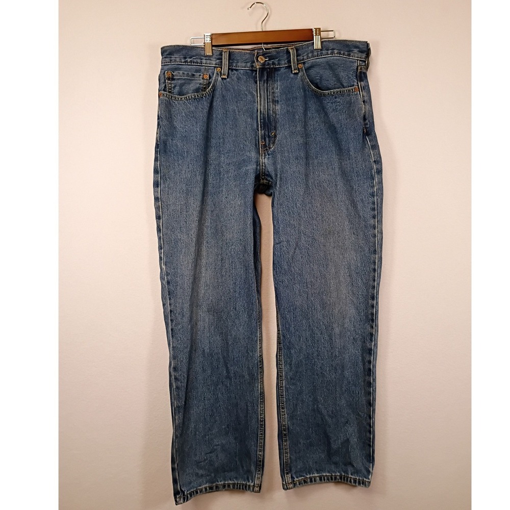Vintage Aesthetic Levis Mens 36x30 Blue 550 Relaxed Fit Tapered Leg Denim Jeans